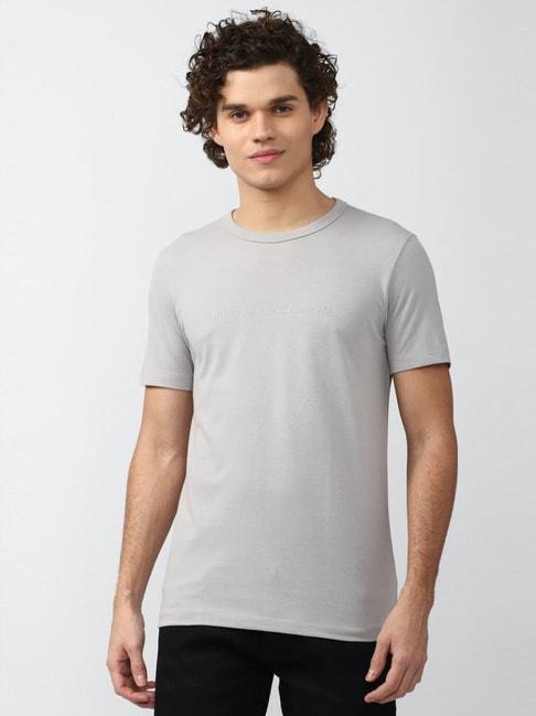 peter england jeans grey slim fit t-shirt