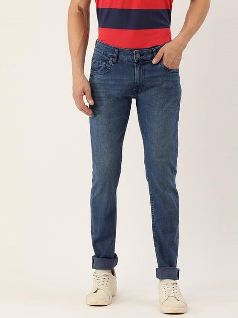 peter england jeans navy skinny fit jeans
