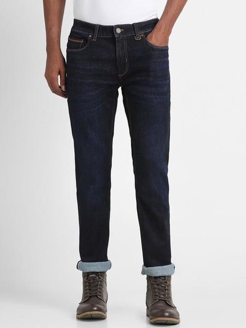 peter england jeans navy slim fit jeans