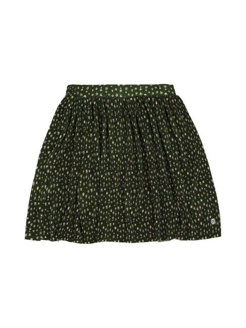 peter-england-kids-green-printed-skirt