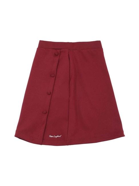 peter england kids maroon regular fit skirt