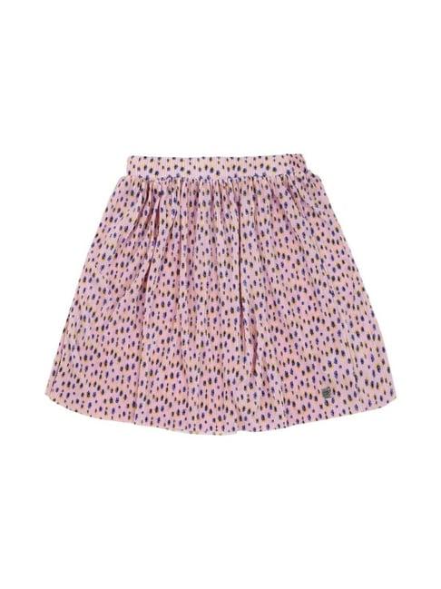 peter-england-kids-pink-printed-skirt