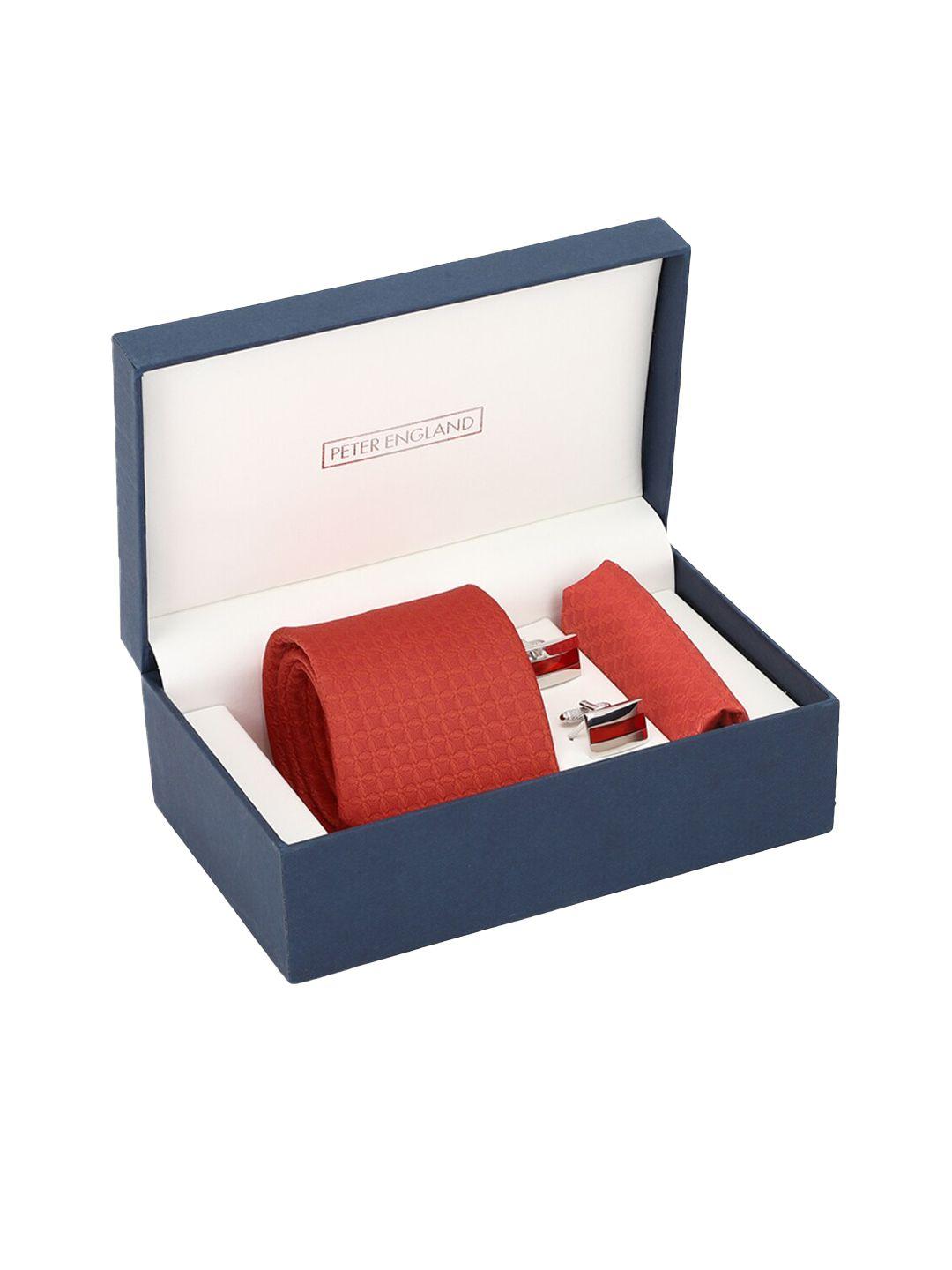 peter england men red accessory gift set