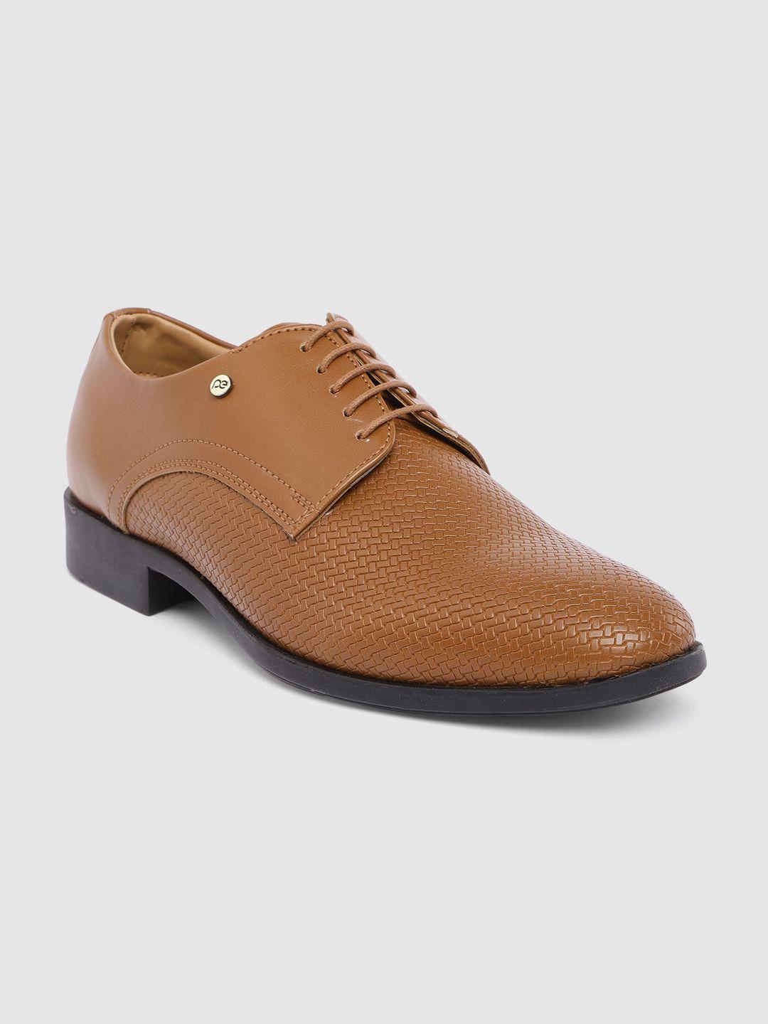 peter england men woven design oxford shoes