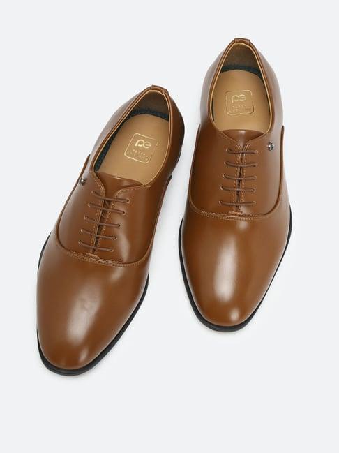 peter england men's brown oxford shoes