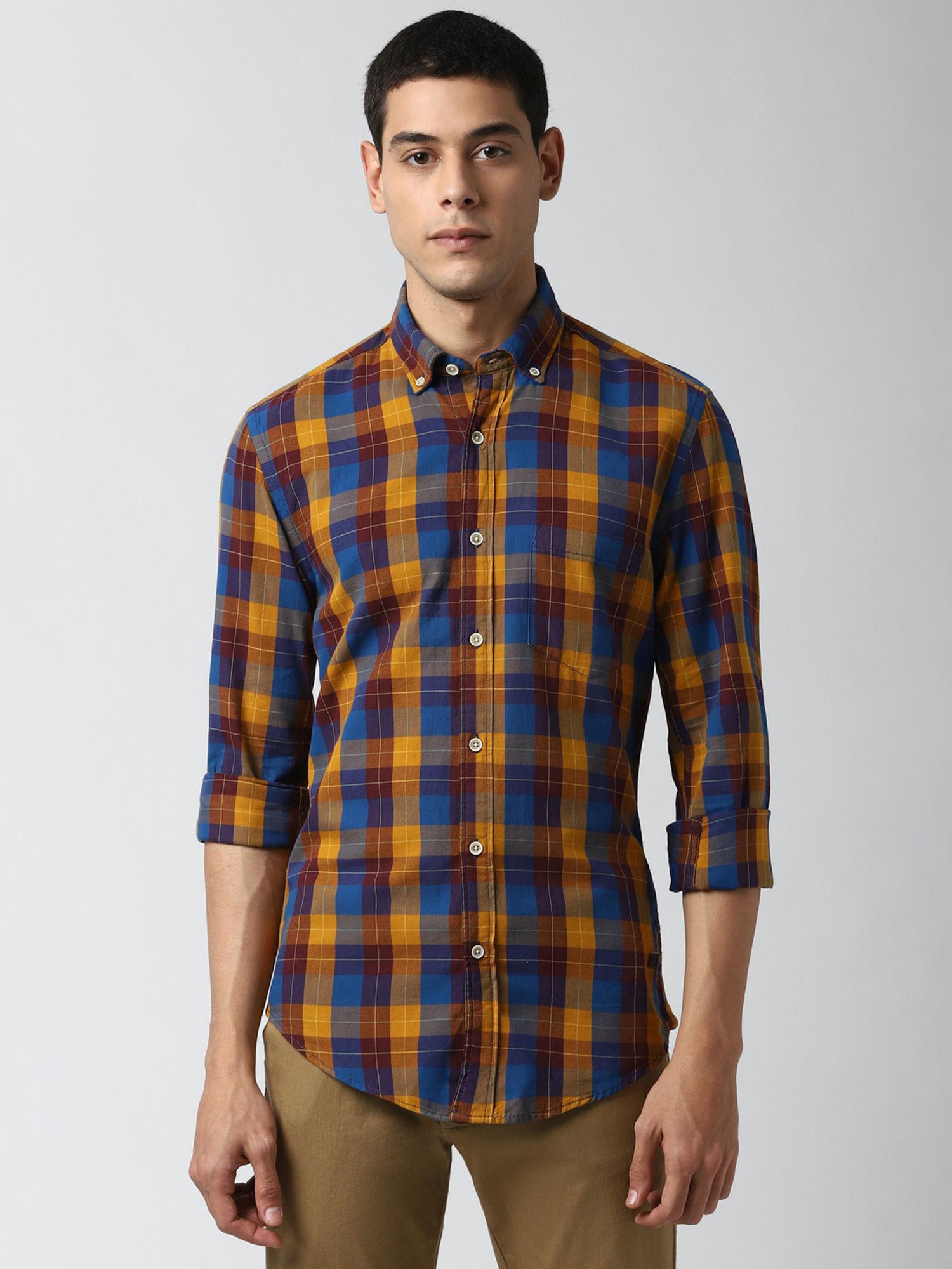 peter england multicoloured full sleeves casual shirt