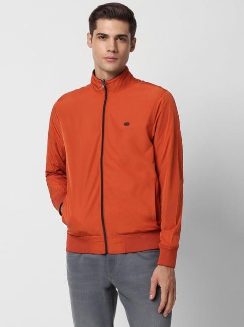 peter england orange regular fit jacket