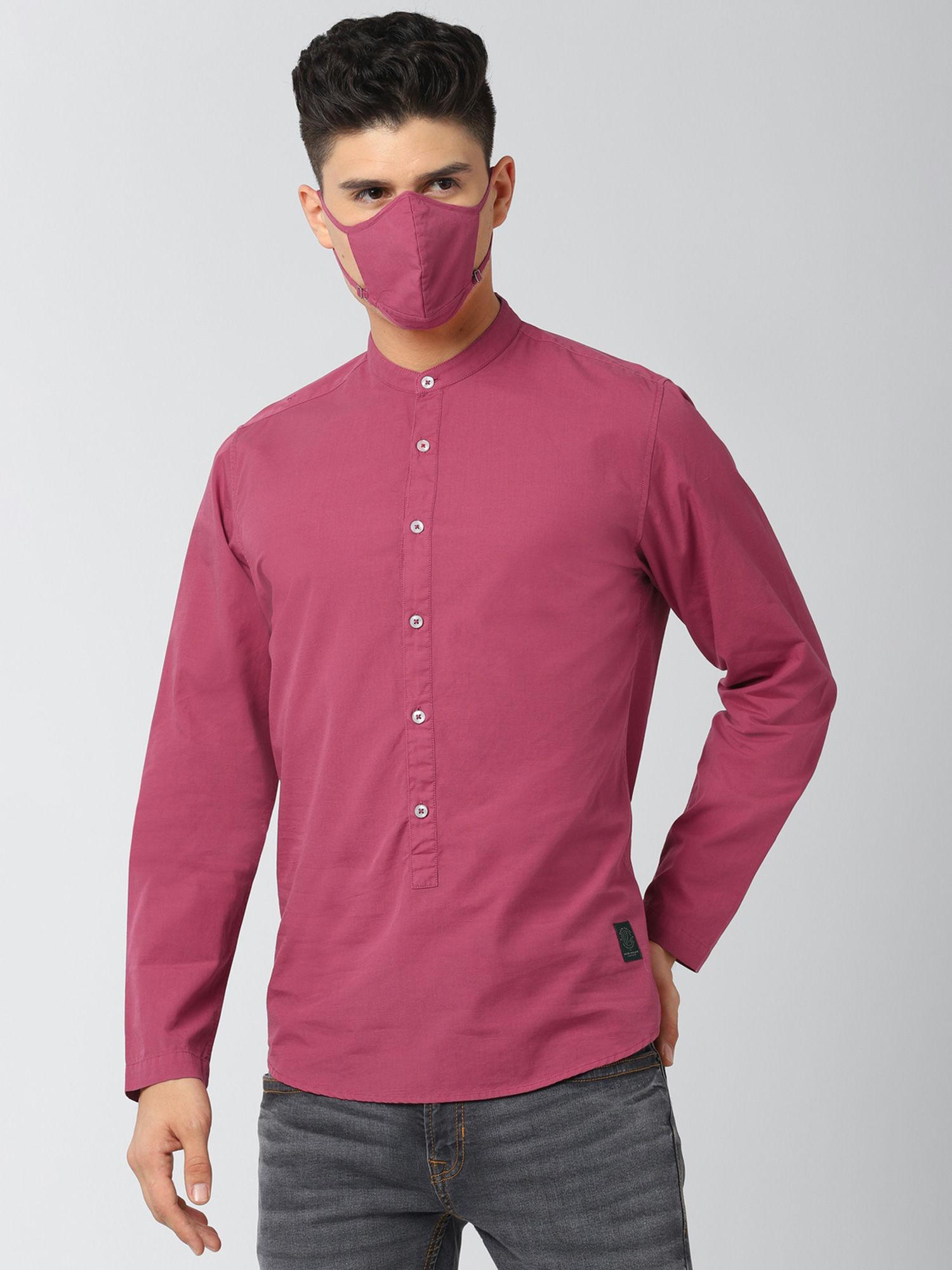 peter england pink full sleeves casual shirt