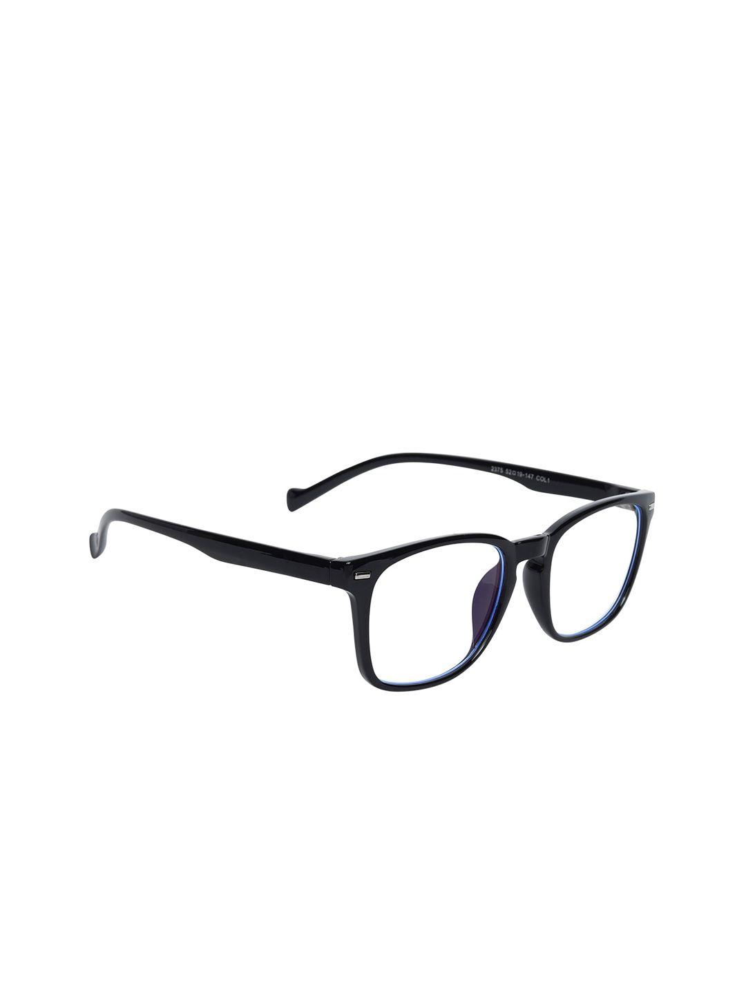 peter jones eyewear unisex black solid full-rim square frames-ag2375b