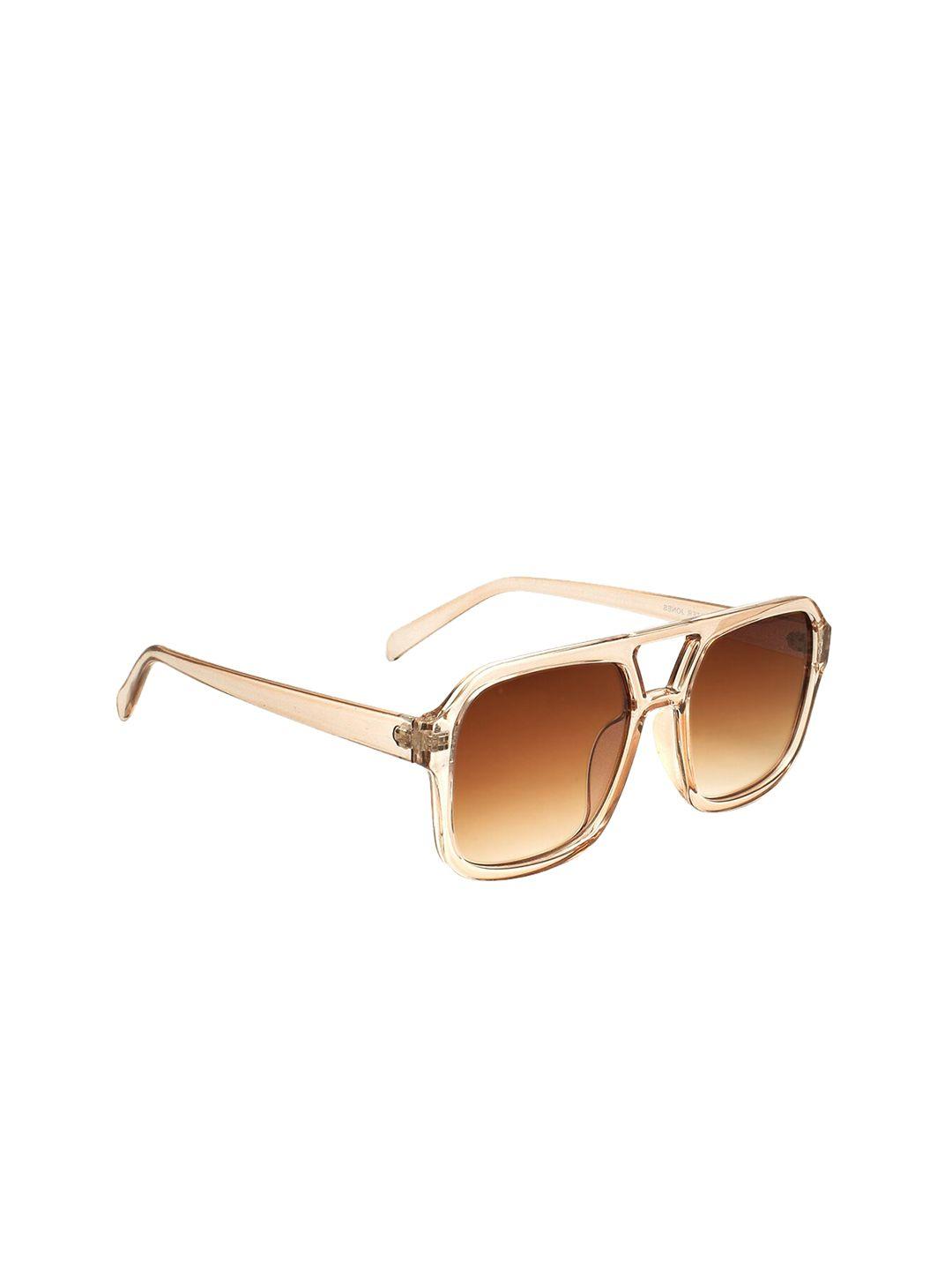 peter jones eyewear unisex brown lens & aviator sunglasses with uv protected lens 98062tbw