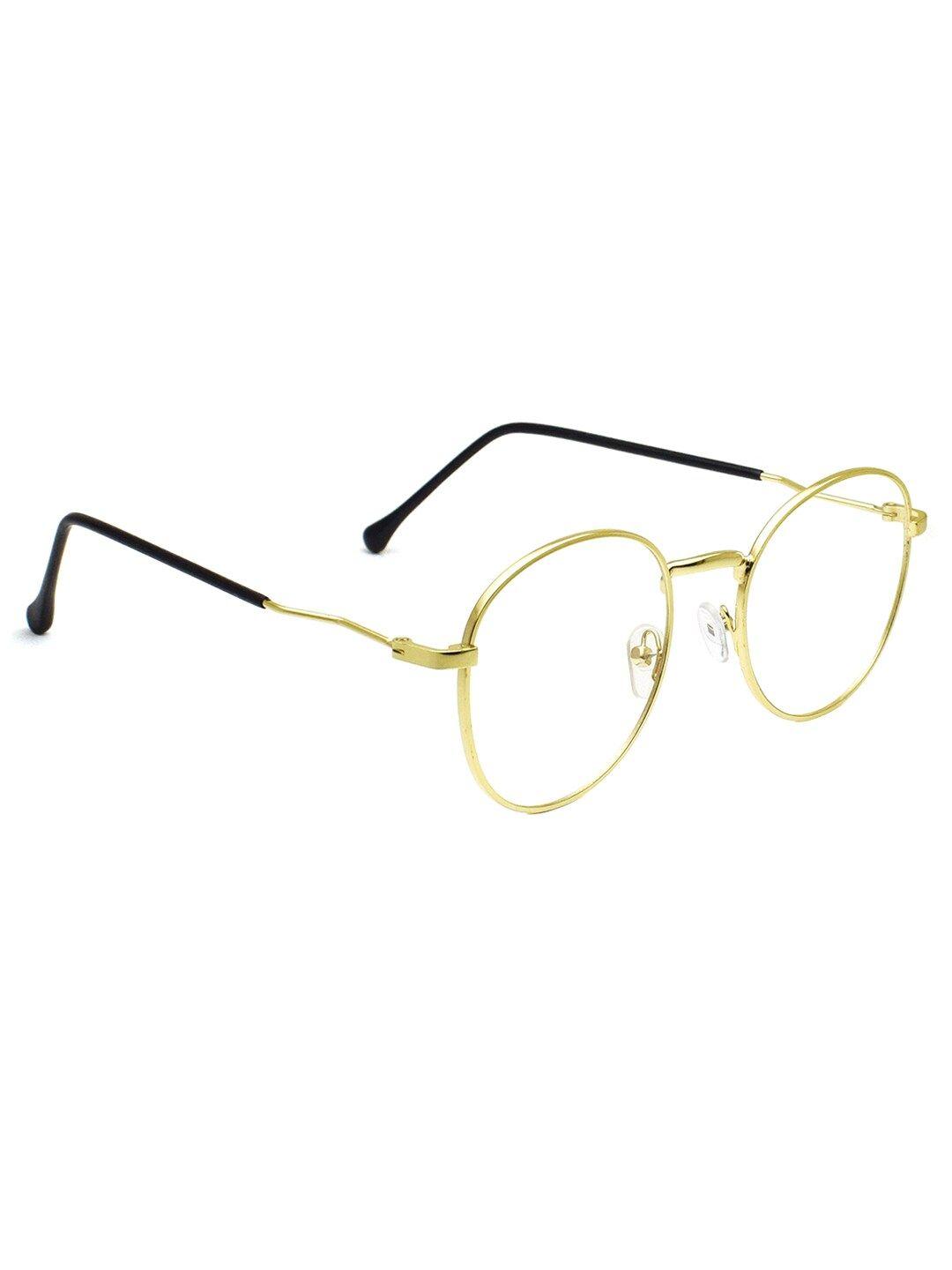 peter jones eyewear unisex gold-toned & black full rim round frames