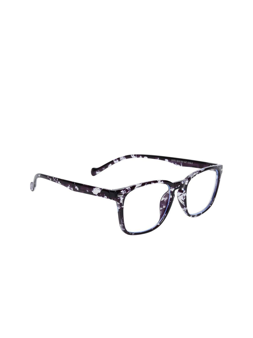 peter jones eyewear unisex grey & black abstract full rim square frames ag2375gda