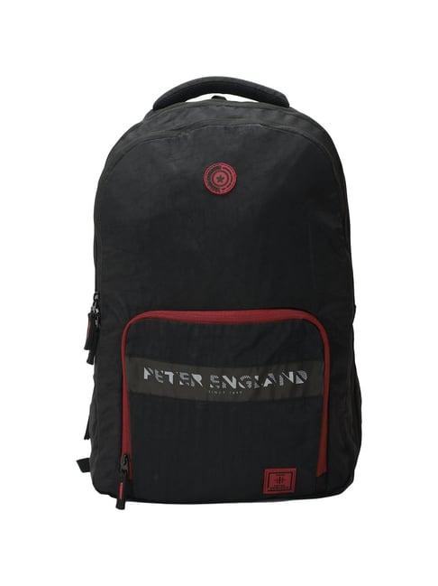 peter england black medium backpack