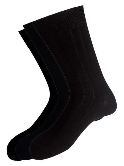 peter england black socks - pack of 3