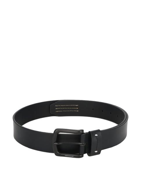 peter england black waist belt for men