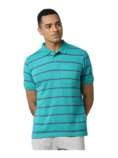 peter england blue polo t-shirt