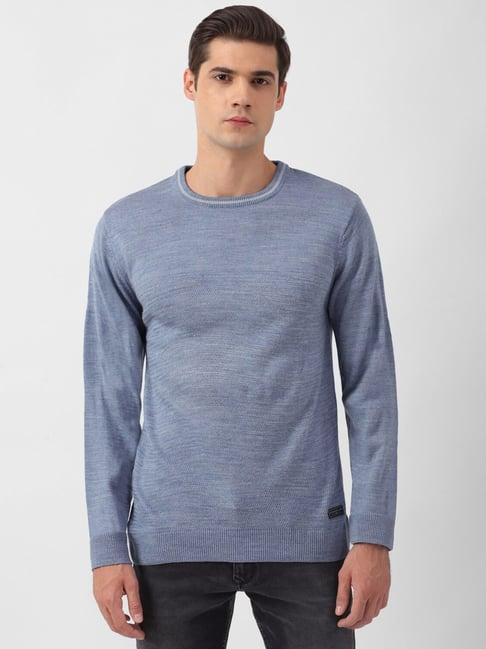 peter england blue regular fit sweater