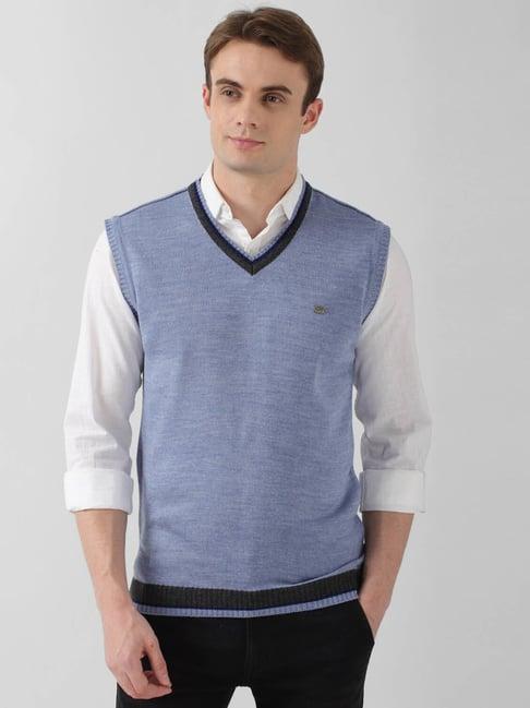 peter england blue regular fit sweater