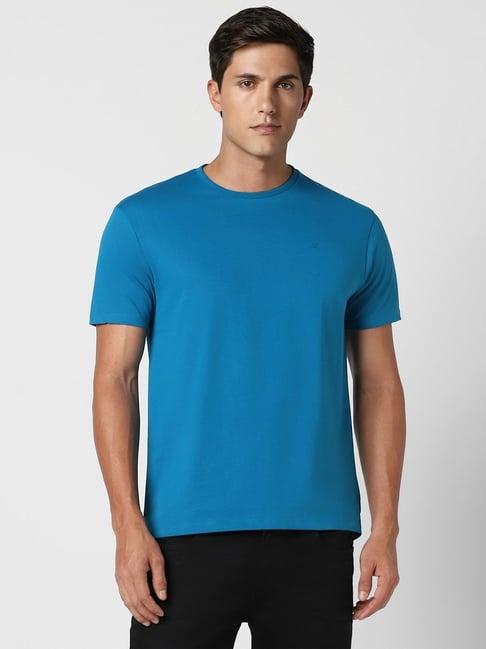 peter england blue regular fit t-shirt