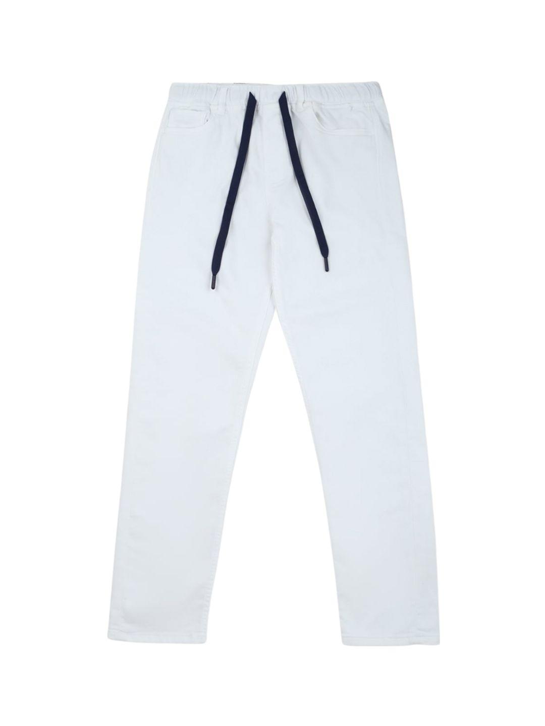 peter england boys clean look mid-rise stretchable jogger