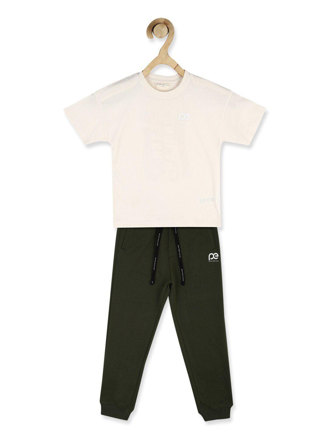 peter england boys cotton t shirt and joggers