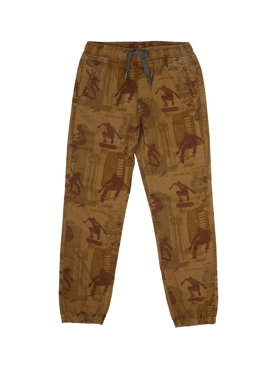 peter england boys graphic printed joggers