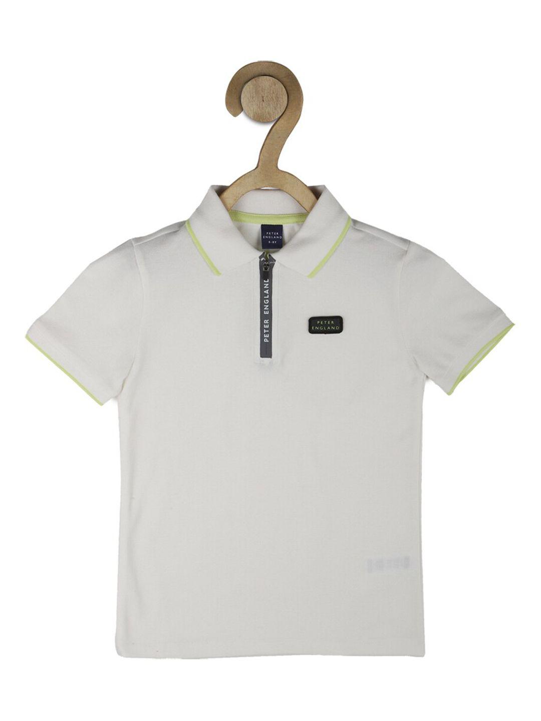 peter england boys polo collar pure cotton t-shirt