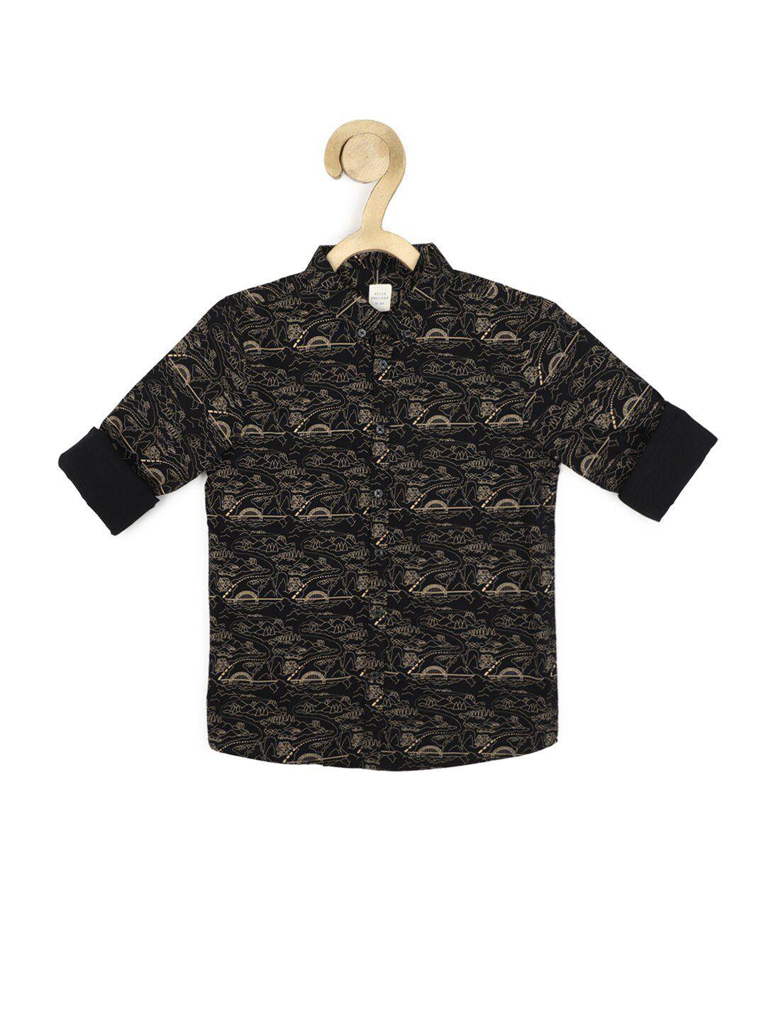 peter england boys printed casual cotton shirt