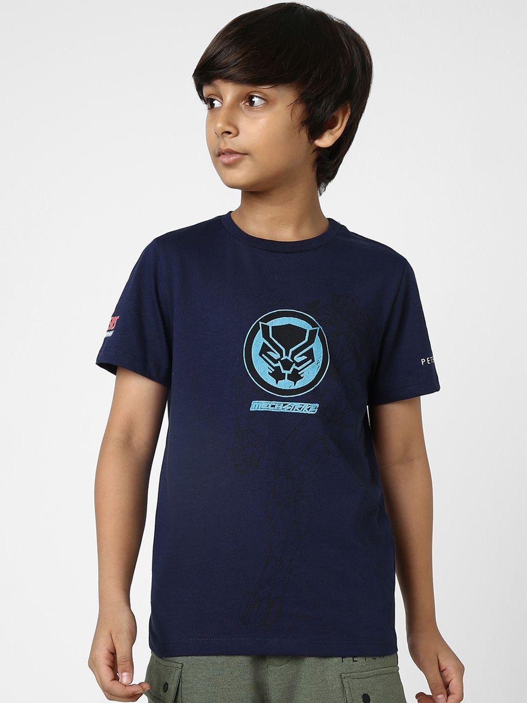 peter england boys printed cotton t-shirt