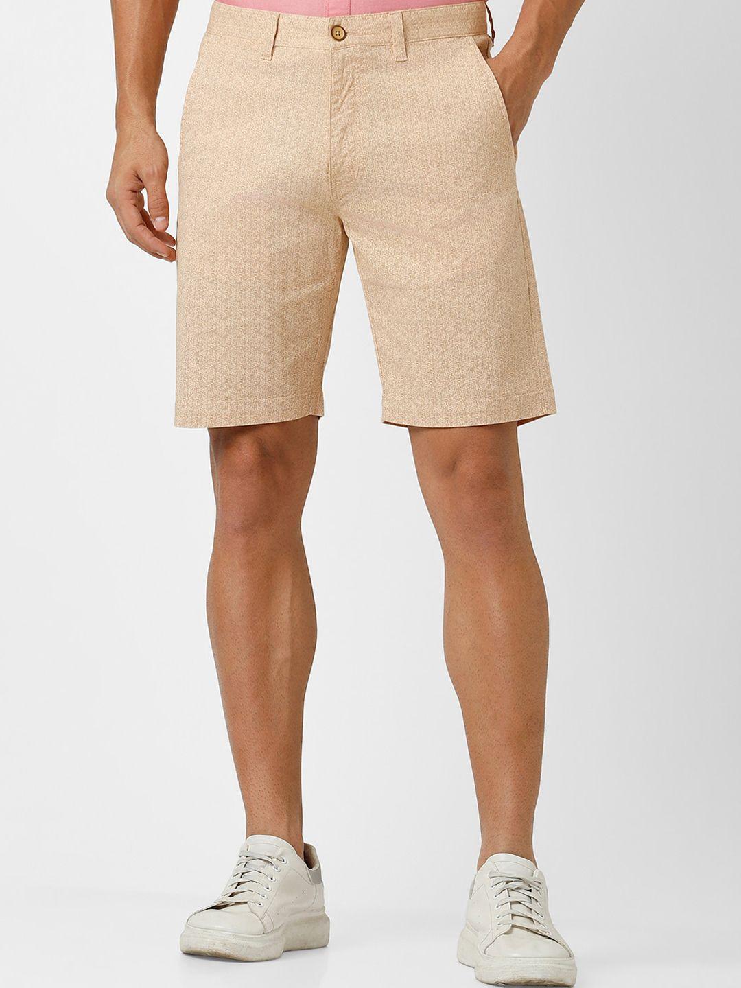 peter england casuals men beige shorts