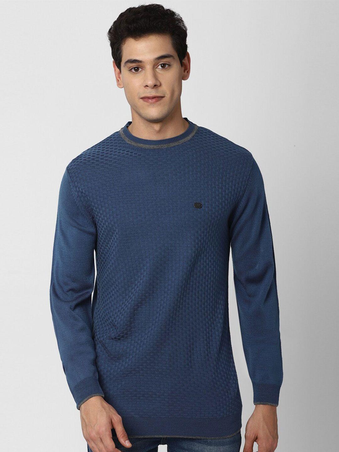 peter england casuals men blue casual pullover