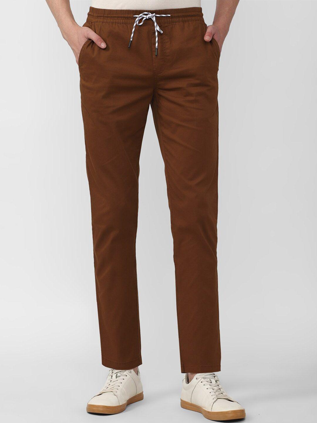 peter england casuals men cotton slim fit trousers