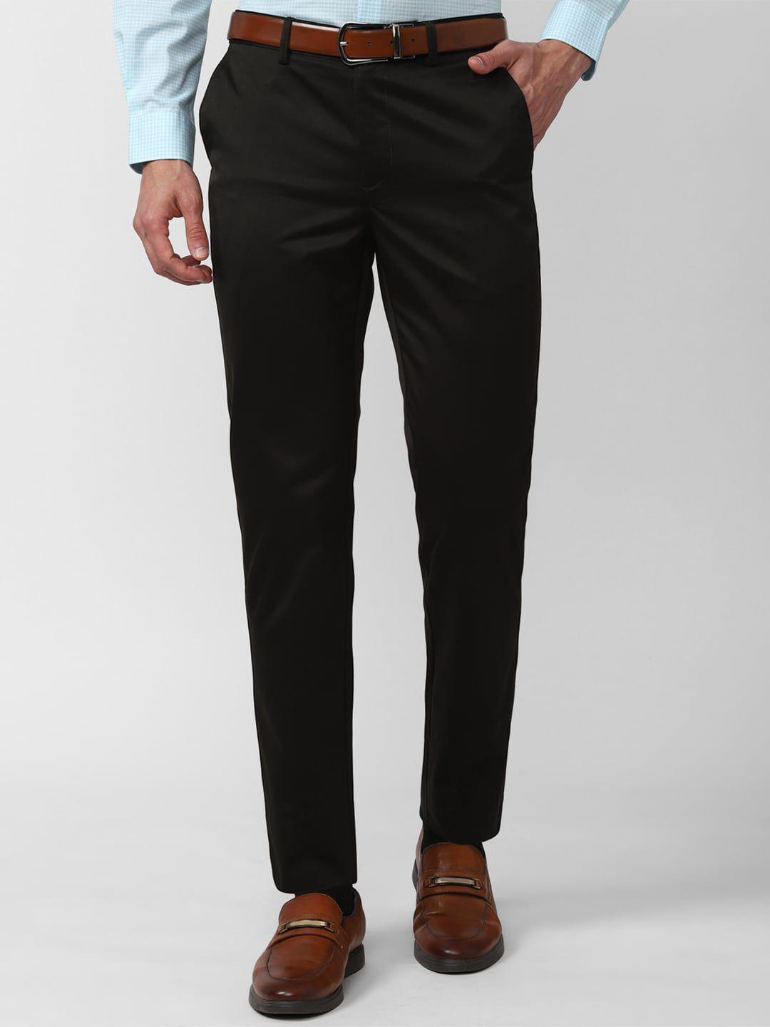 peter england casuals men slim fit trousers