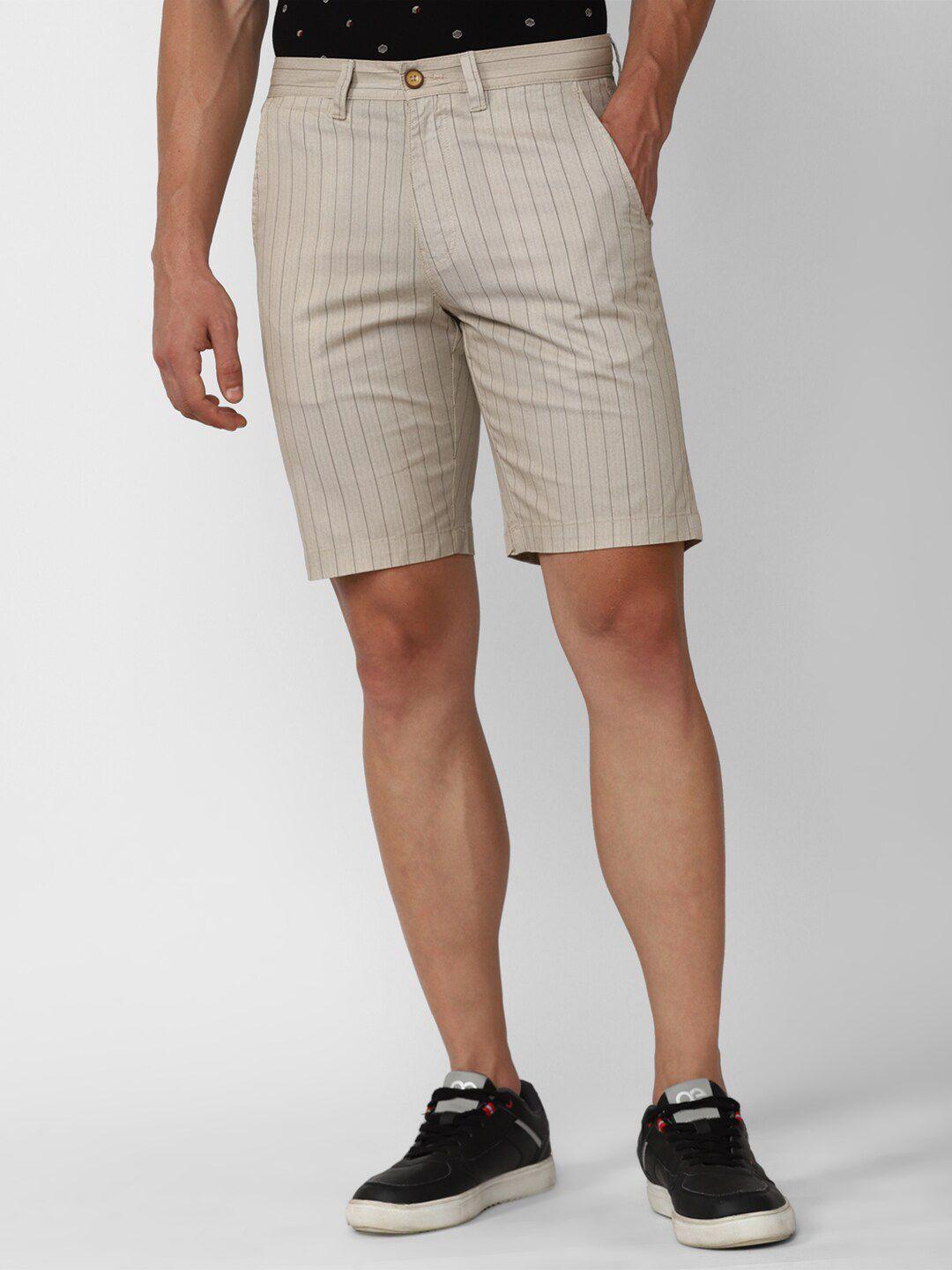 peter england casuals men vertical striped shorts