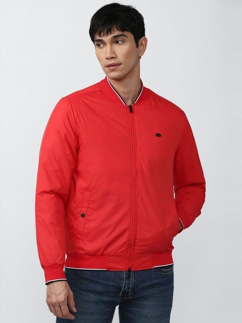 peter england casuals red regular fit jacket