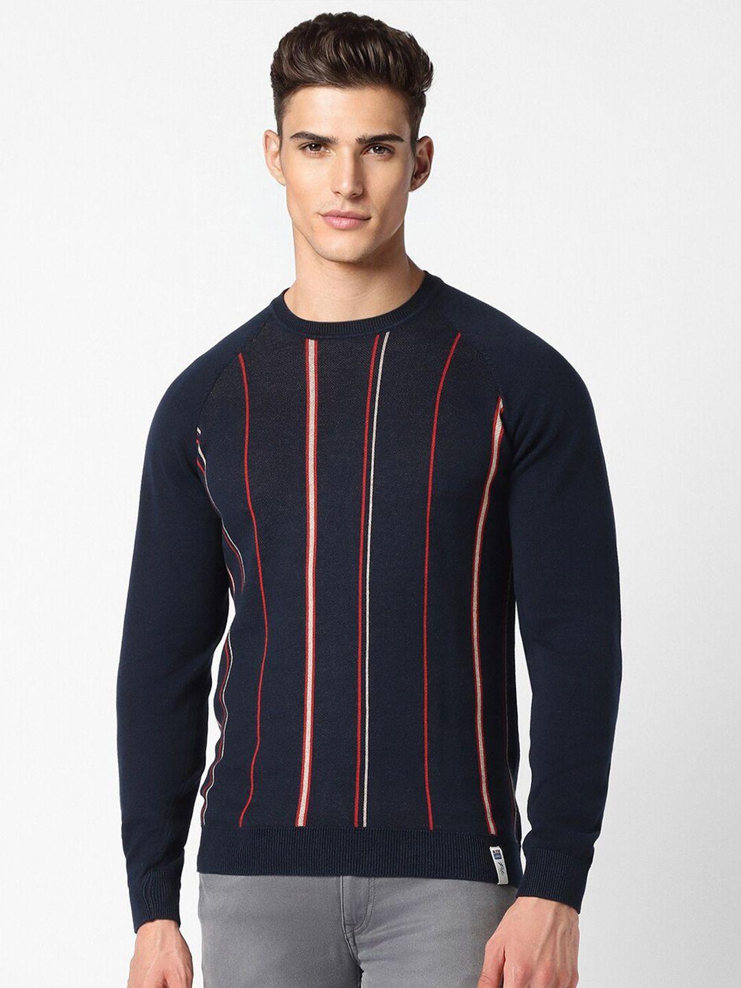 peter england casuals striped pure acrylic pullover