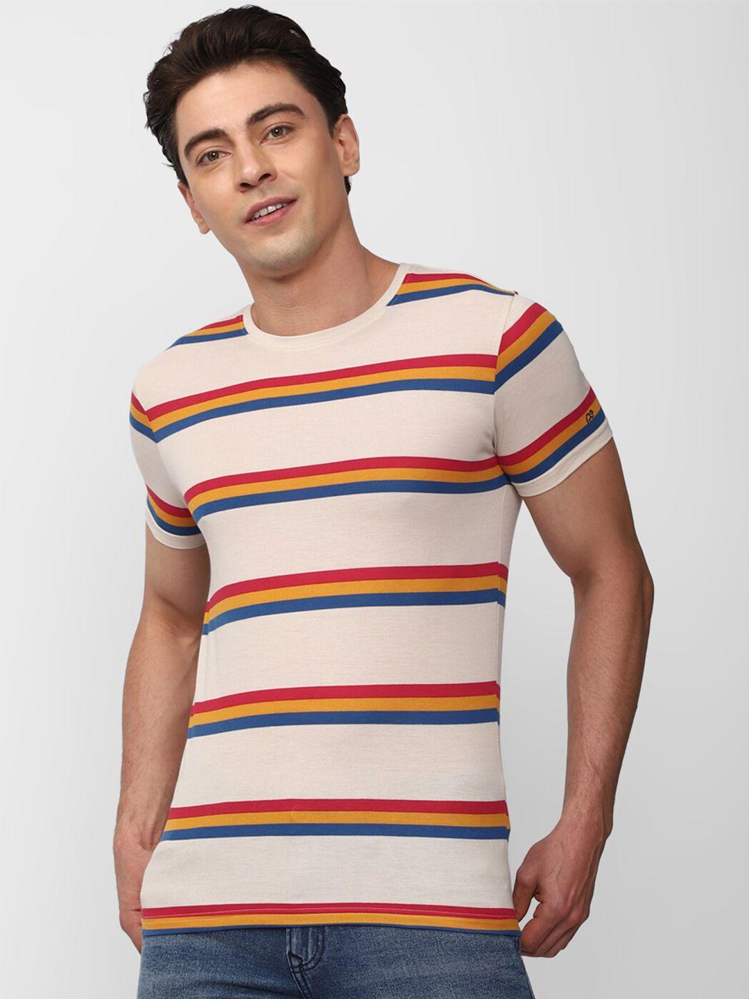 peter england casuals striped slim fit t-shirt