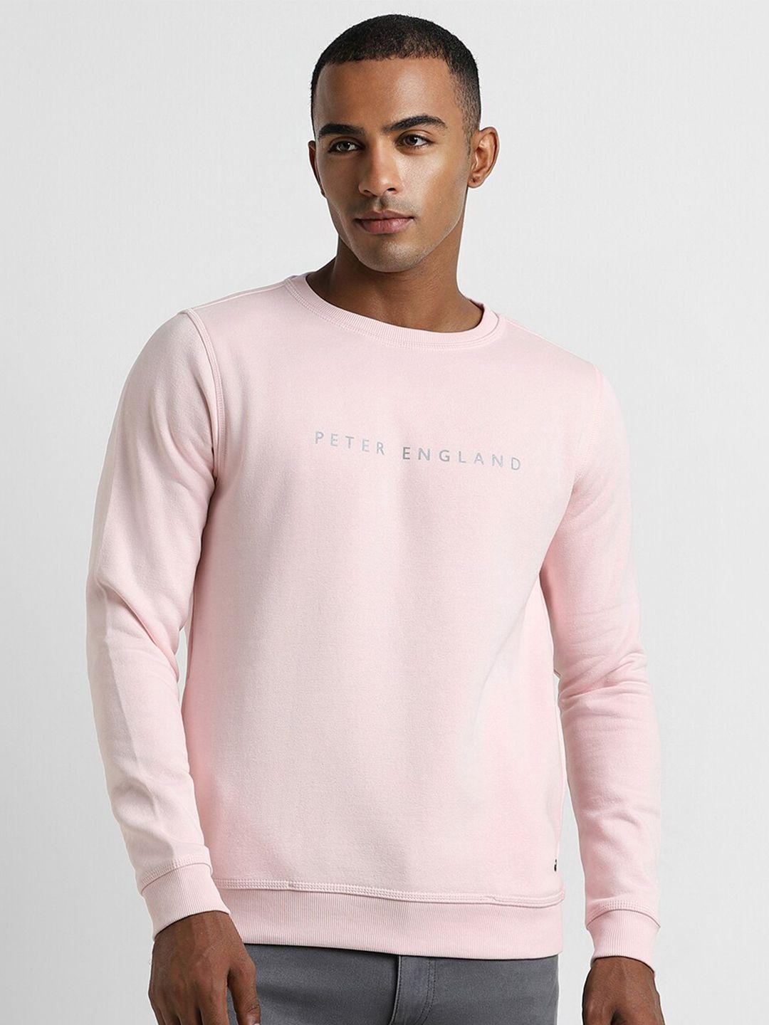 peter england casuals typography printed cotton sweatshirt