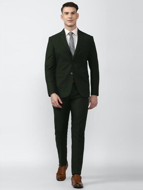 peter england elite black slim fit two piece suit