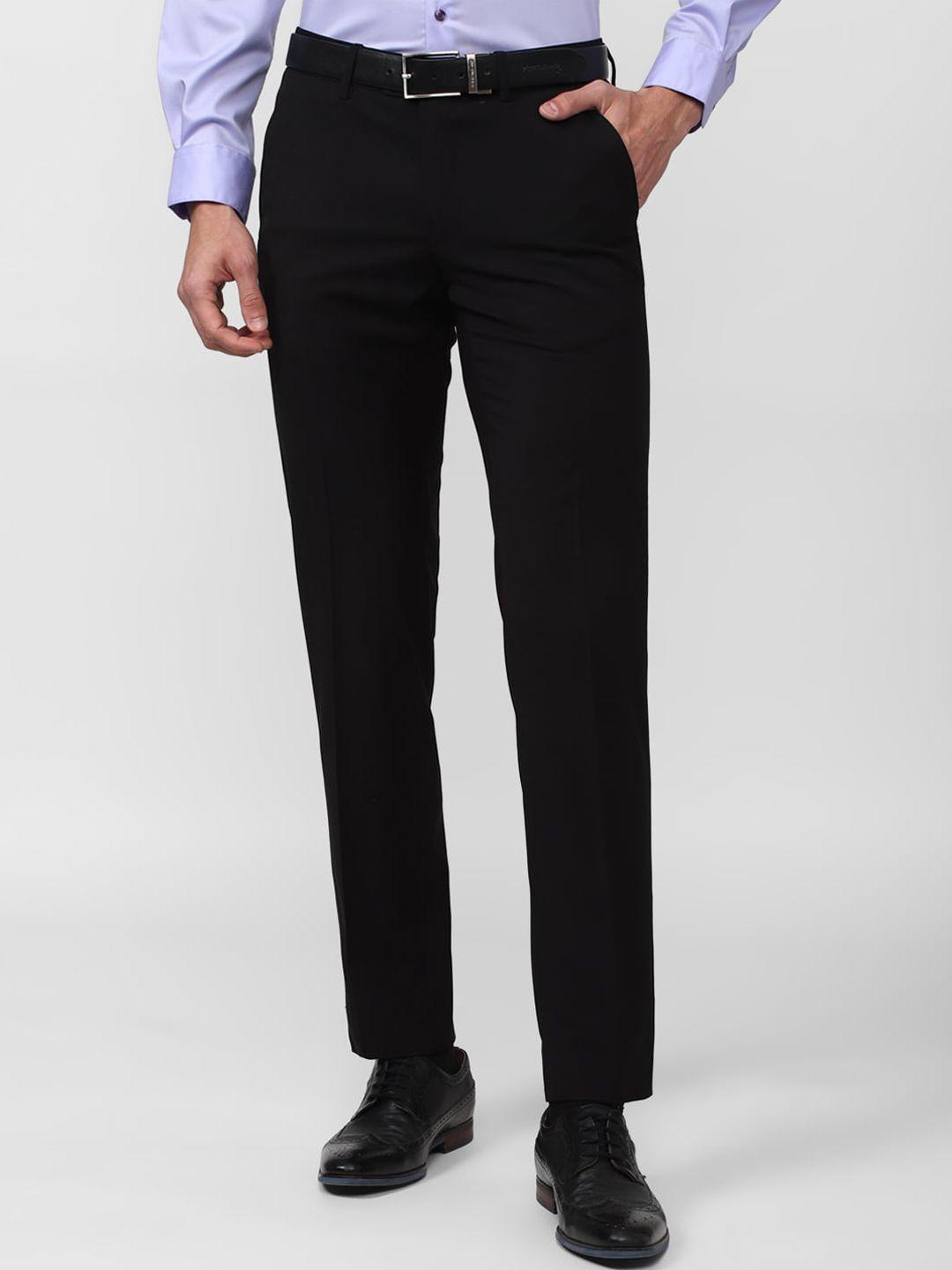 peter england elite men slim fit formal trousers