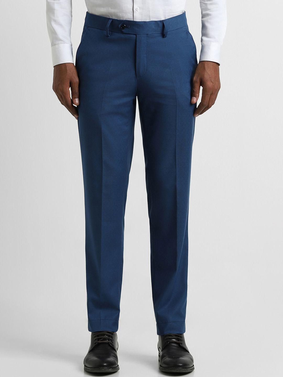 peter england elite men slim fit formal trousers