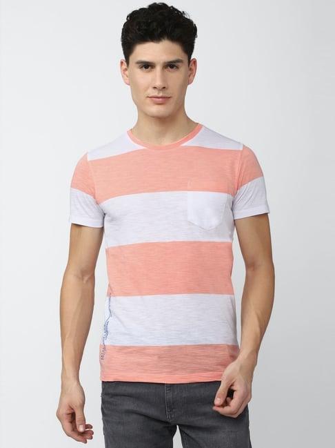 peter england jeans multi slim fit colour block t-shirt