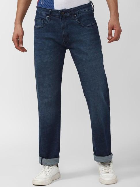 peter england jeans navy regular fit jeans