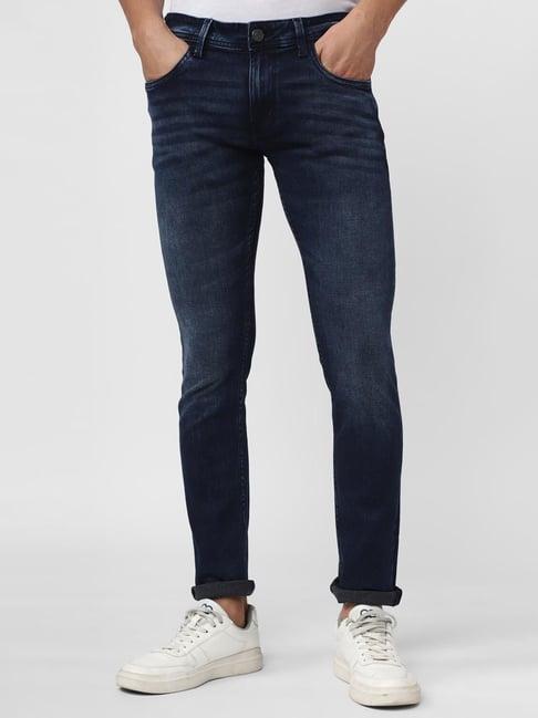 peter england jeans navy skinny fit jeans