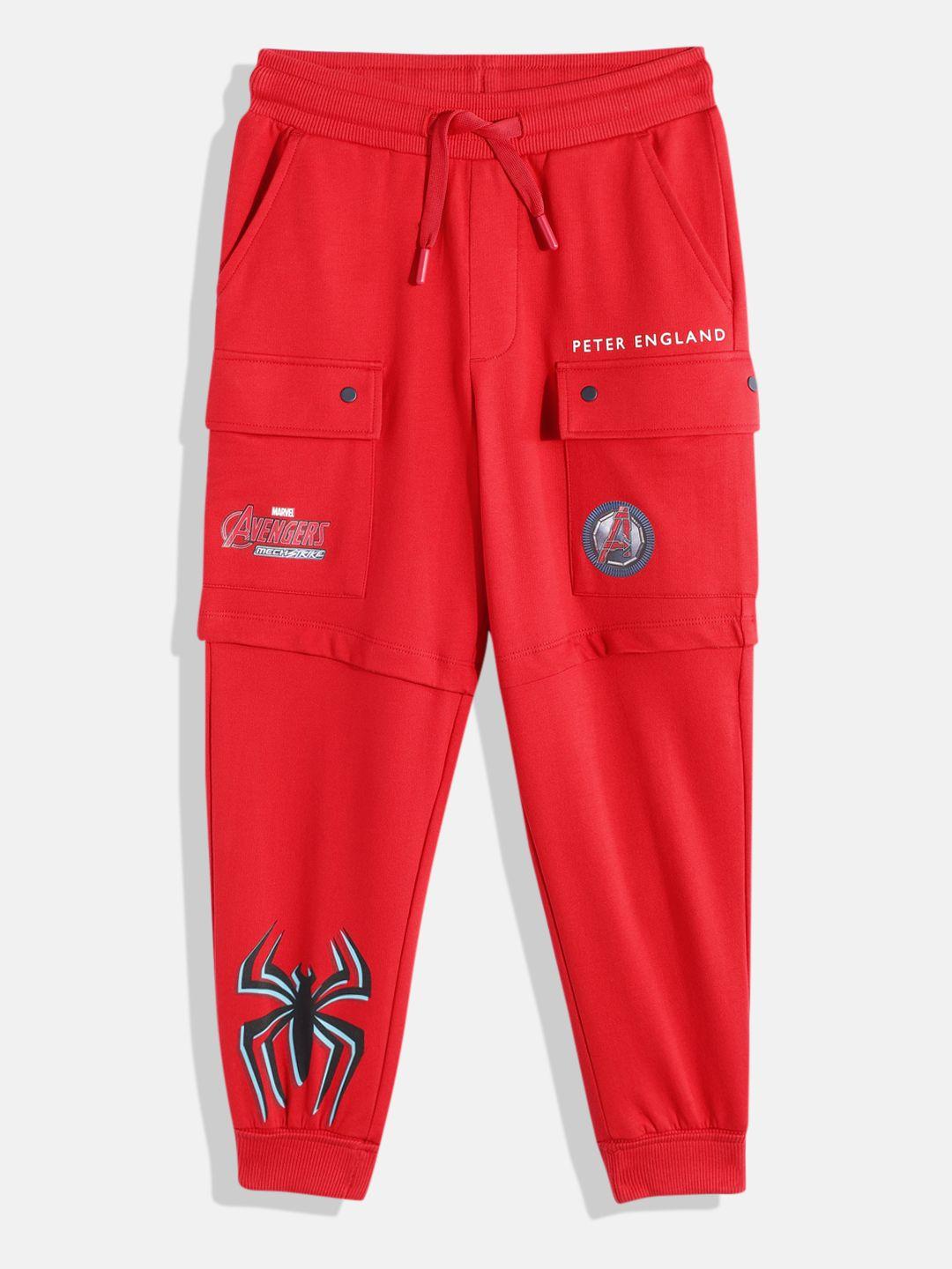 peter england kids avenger printed cotton joggers