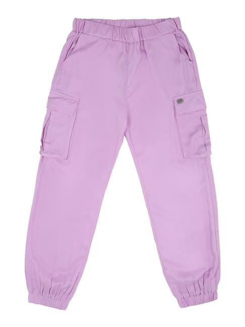 peter england kids lilac solid joggers