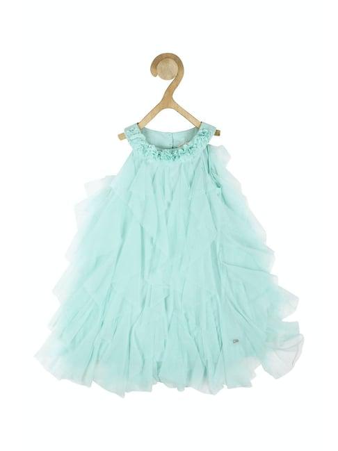 peter england kids mint green solid dress