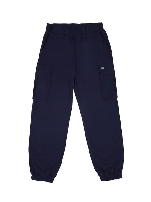 peter england kids navy solid joggers