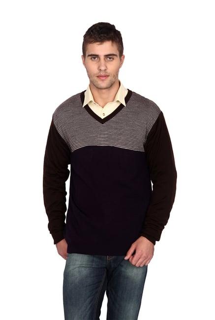 peter england maroon v-neck sweater