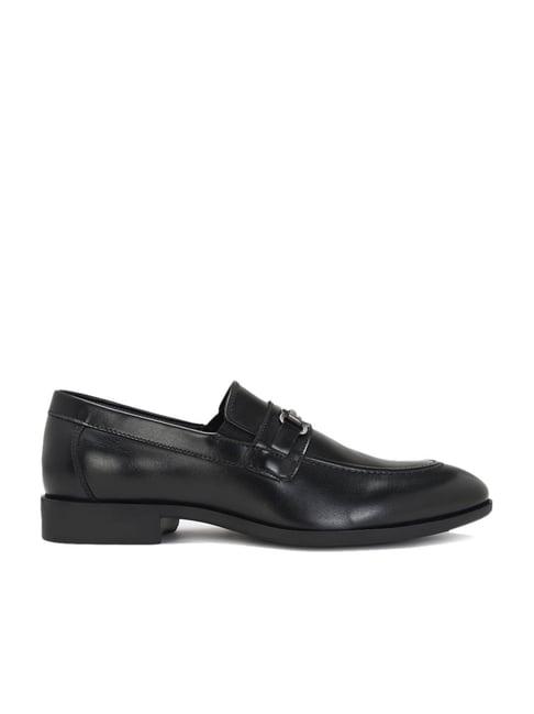 peter england men's black casual loafers